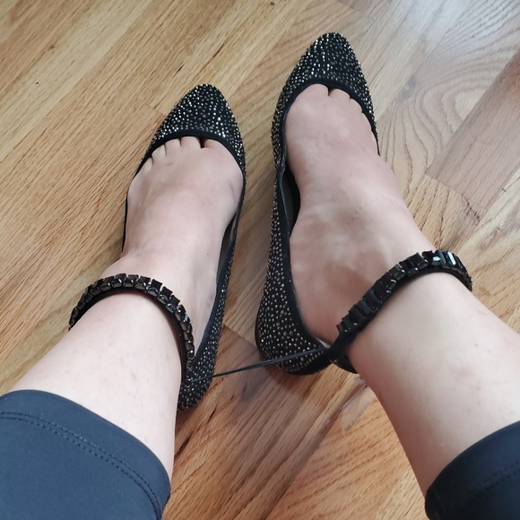 Crazy sale !Zara bling flats with ankle strap - Picture 4 of 8